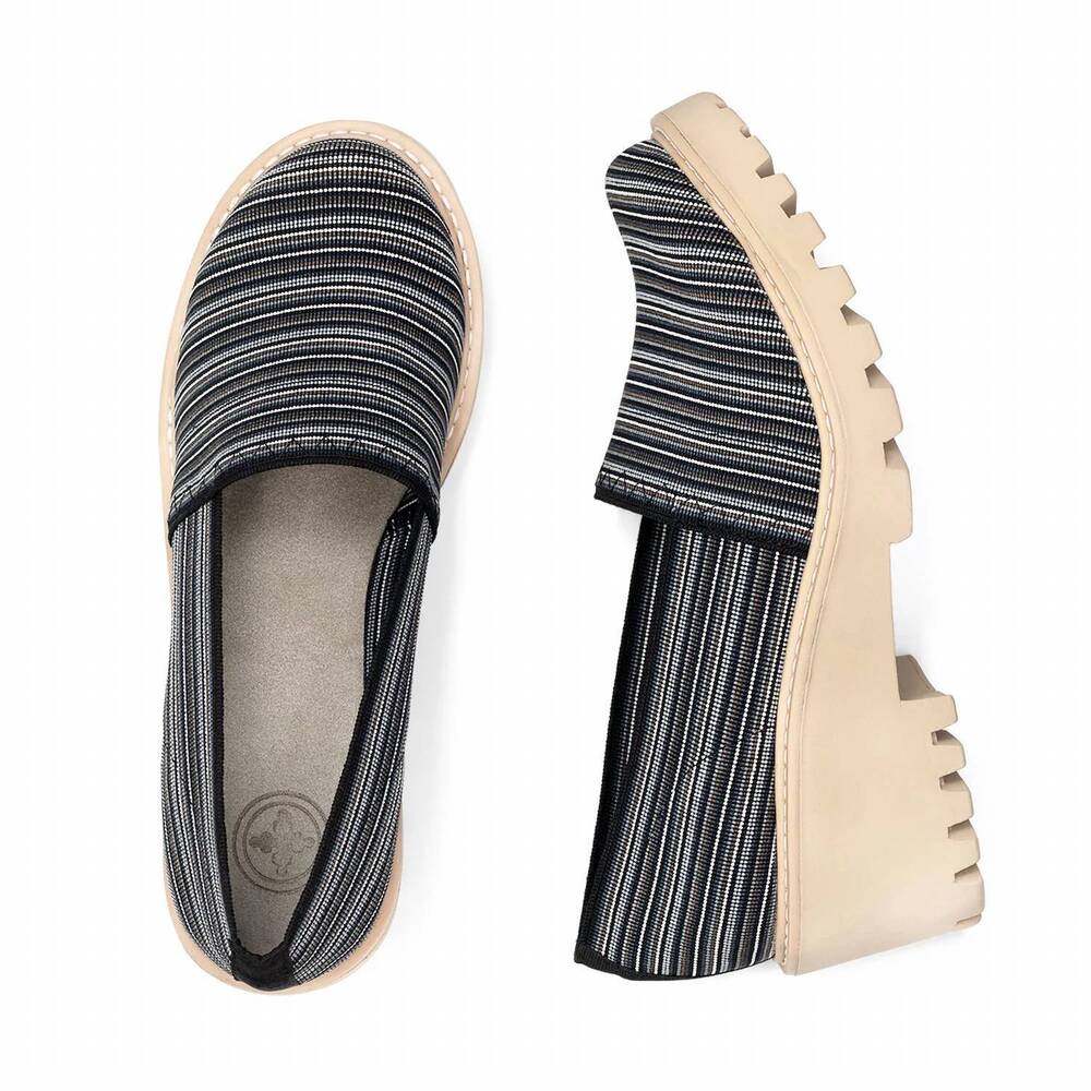 NEW CHARLESTON SHOE CO. women's sheppard shoes in grey stripe - Picture 5 of 5